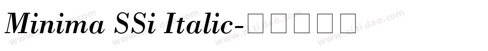 Minima SSi Italic字体转换